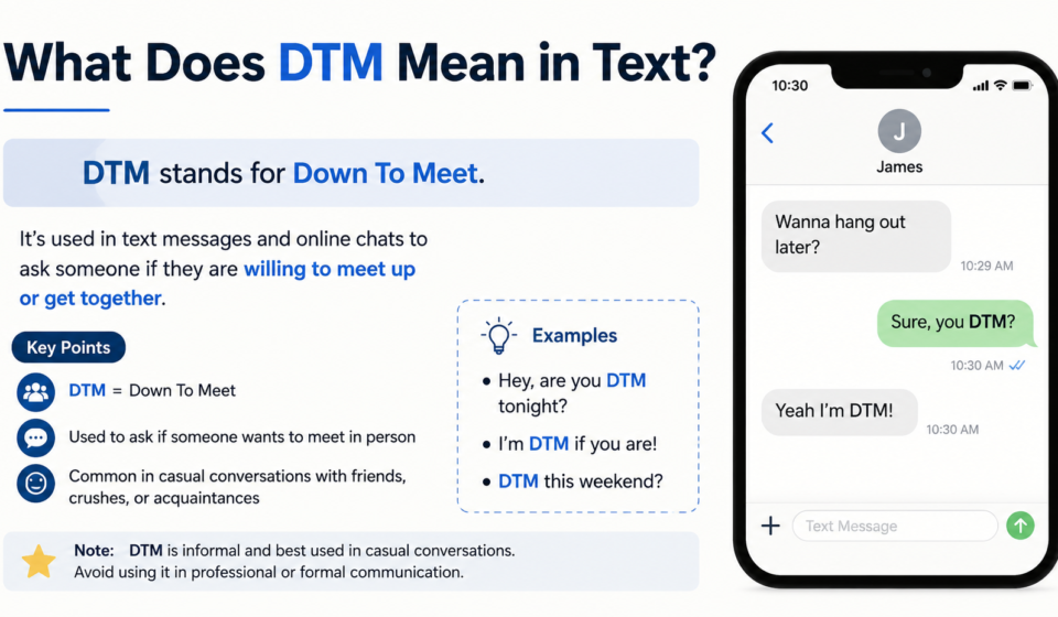 What Does DTM Mean in Text