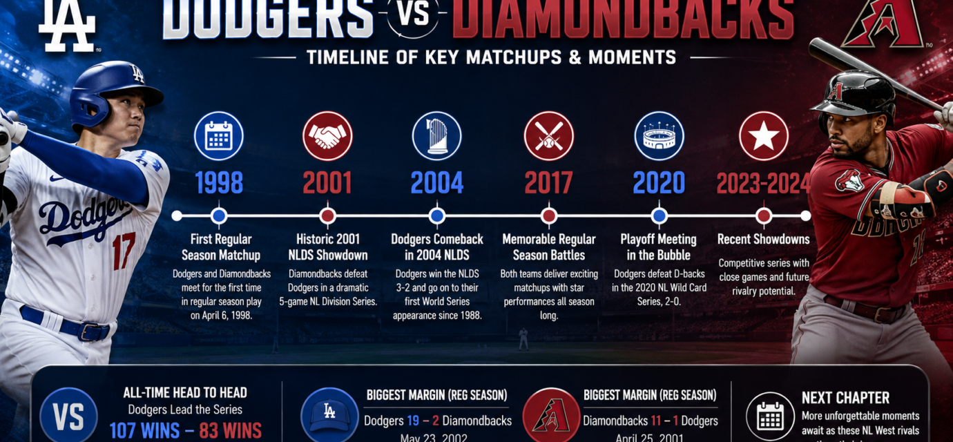 Dodgers vs Diamondbacks Timeline