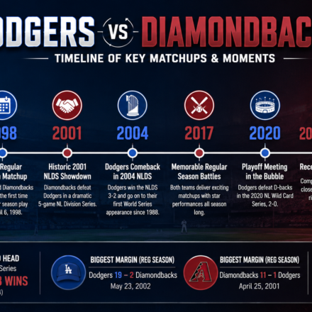 Dodgers vs Diamondbacks Timeline
