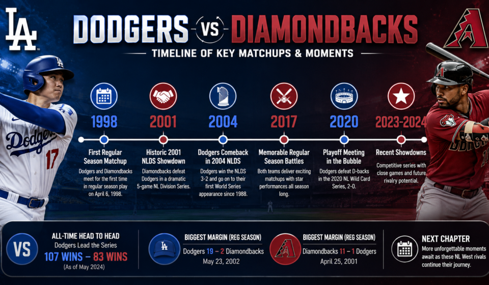 Dodgers vs Diamondbacks Timeline